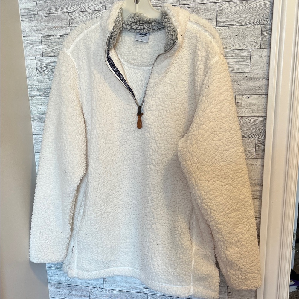 Katydid Cream Sherpa Pullover Jacket